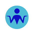 logo waagstukken leefstijlcoaching Amersfoort - lichtblauw gevulde cirkel met donkerblauw getekend persoon erin